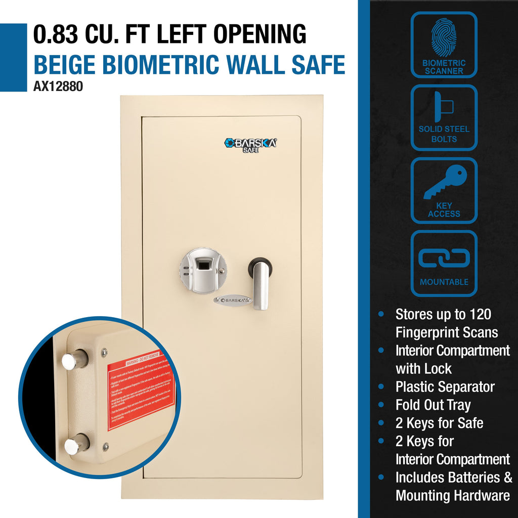 0.82 Cubic Ft Left Open Safe