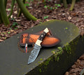 Handmade Damascus Steel Knife Sharpener – Rosewood Handle