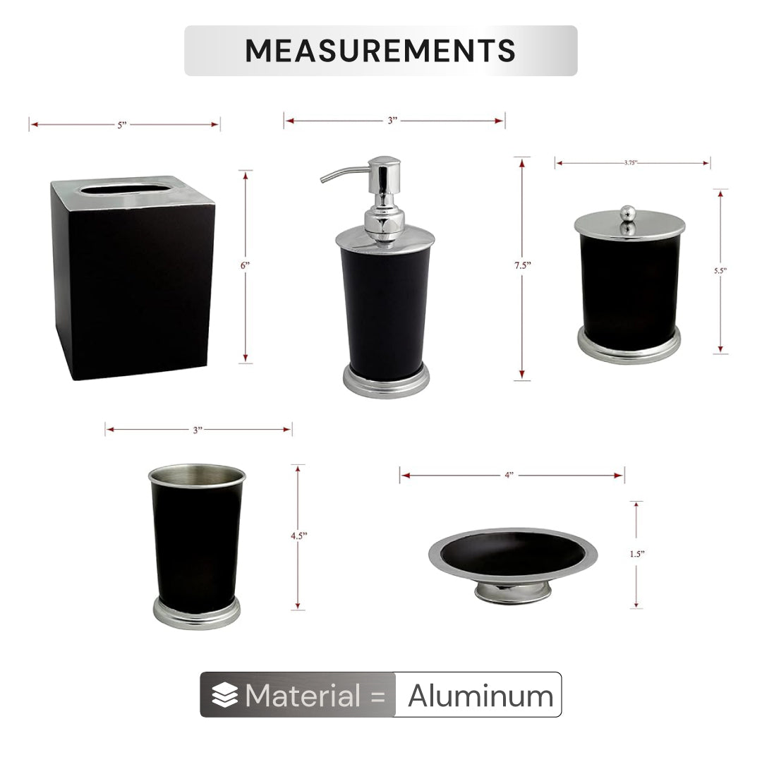 The Maebrie Collection - Elegant Modern Bathroom Décor Accessories Set of 5