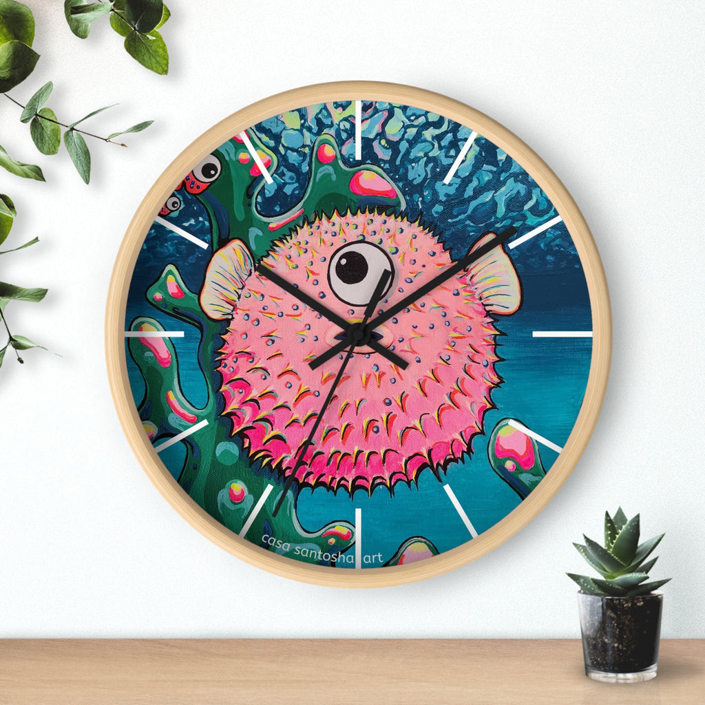 Cyclops Pufferfish Pop Art Wall Clock