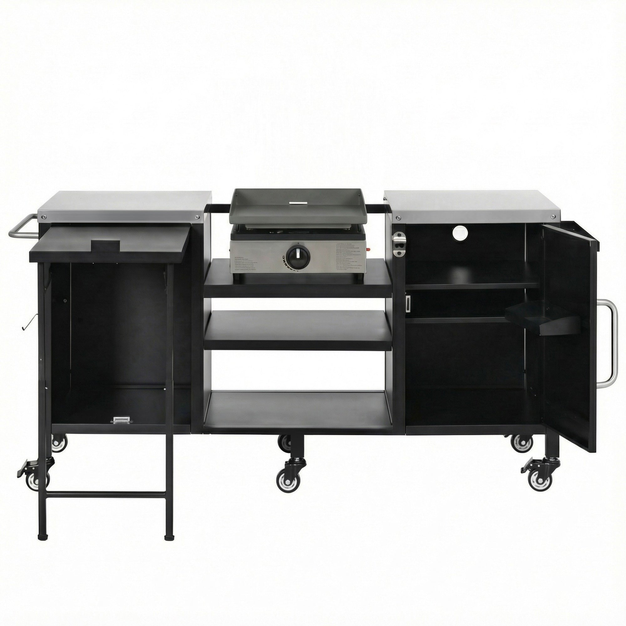 K&K 72.4' Large Grill Table for Big Green Egg