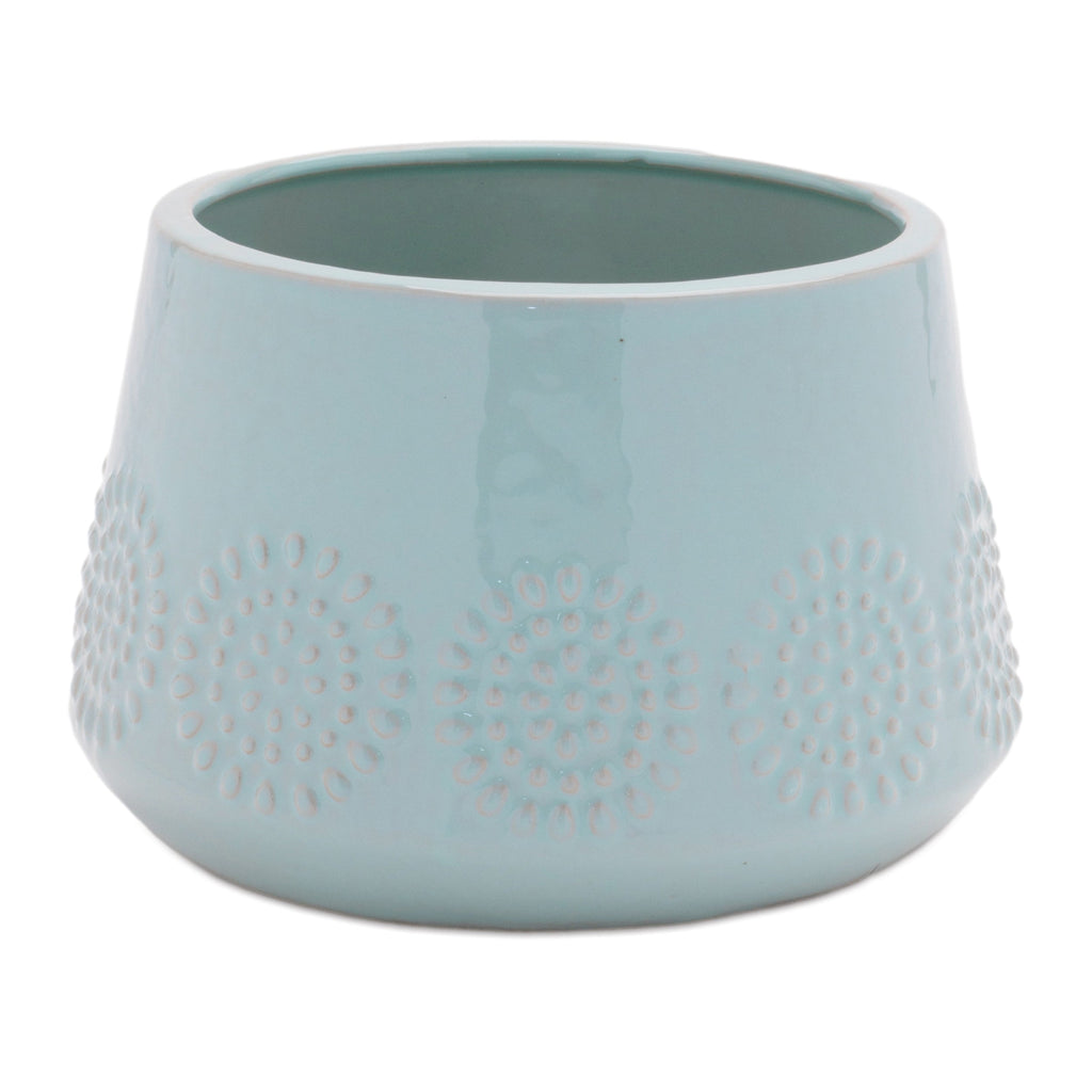 Ceramic Starburst Pattern Planter (Set of 2)