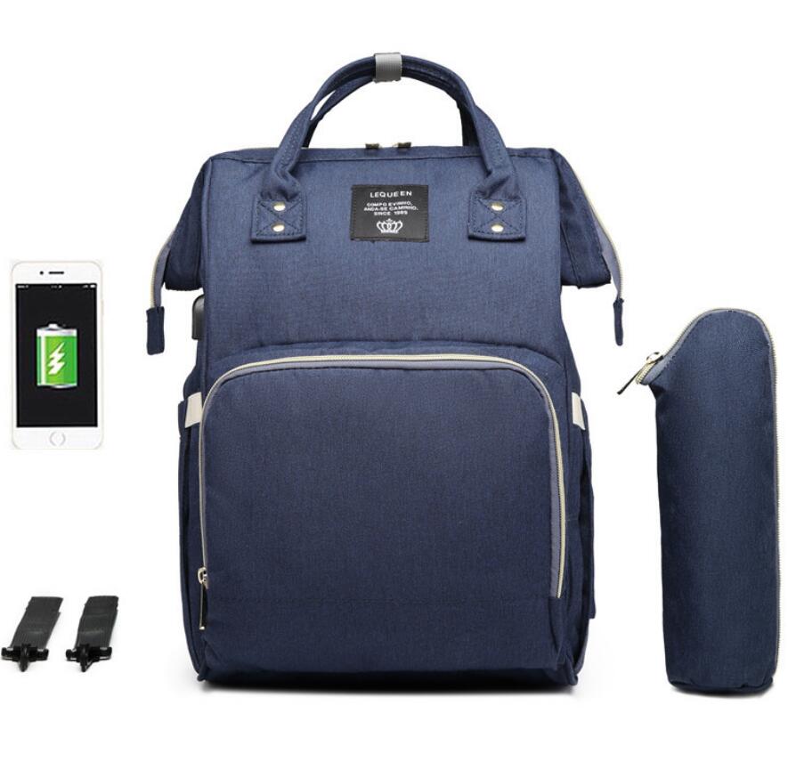 Waterproof Diaper Bag Backpack with USB Charging Port | Large Capacity Travel Nursing Bag for Moms & Dads