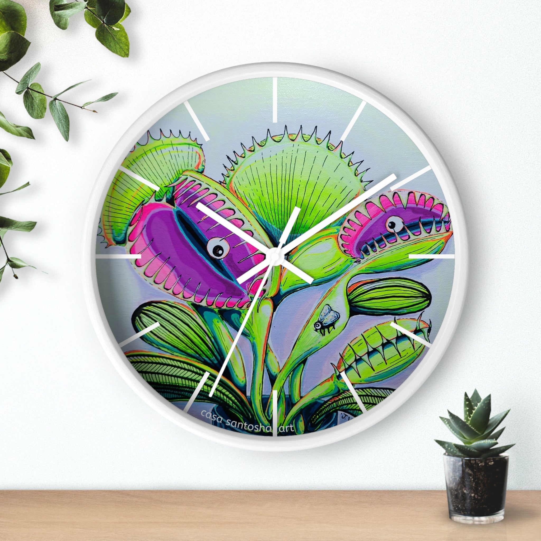 Cyclops Venus Fly Trap Pop Art Wall Clock