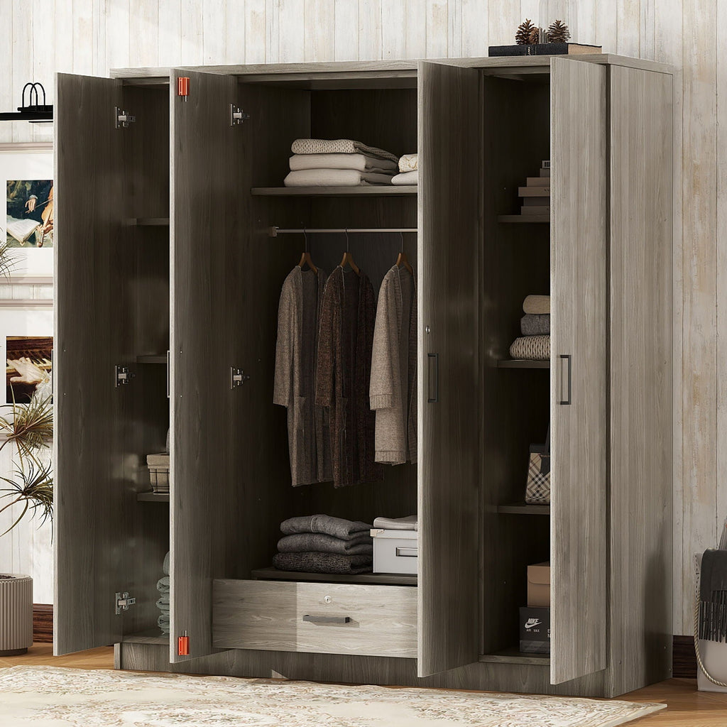 4 Door Wardrobe With 1 Drawer