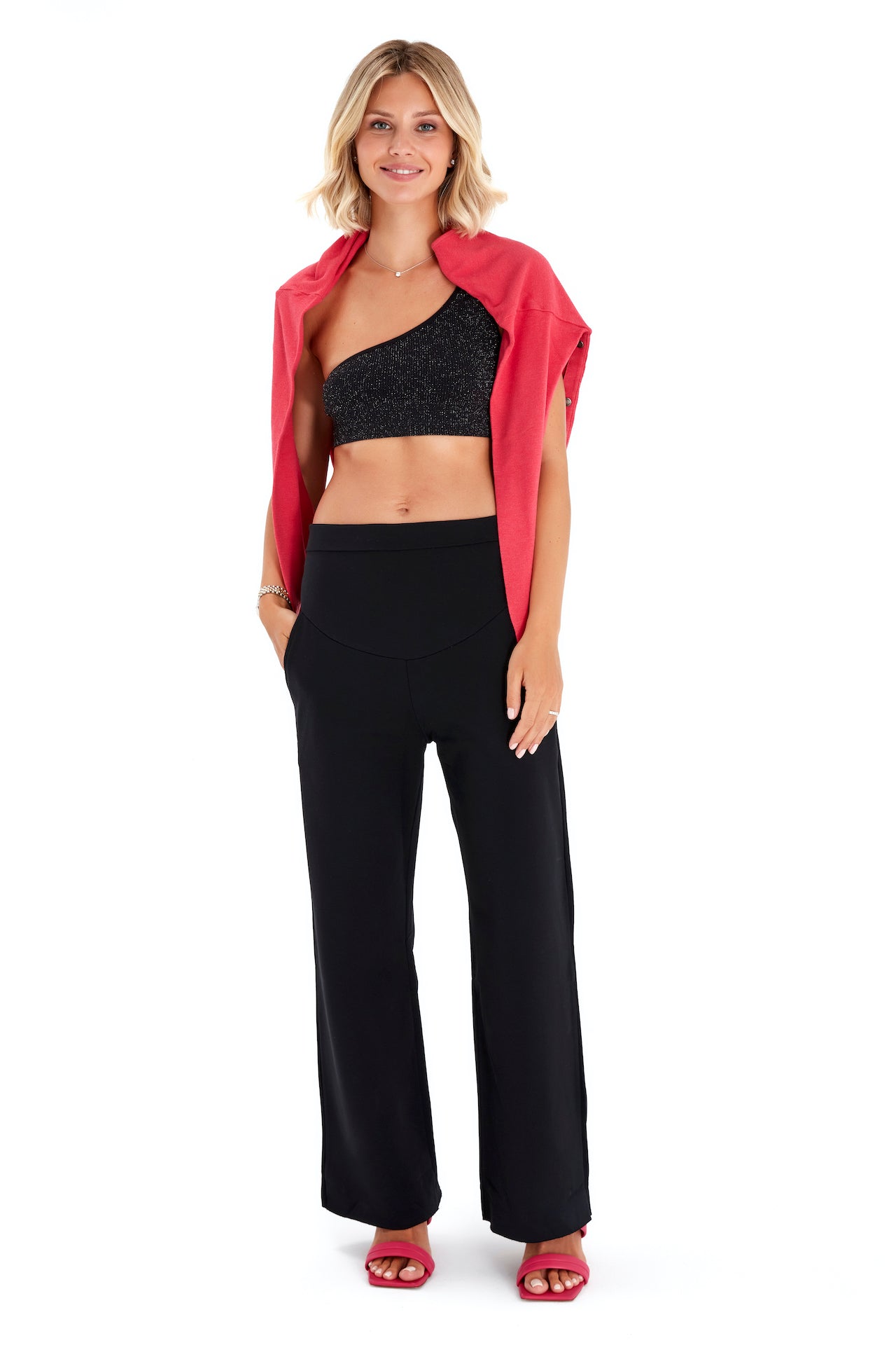 Simply Cool Foldover Waistband Stretch Cotton Maternity Jogger Pants