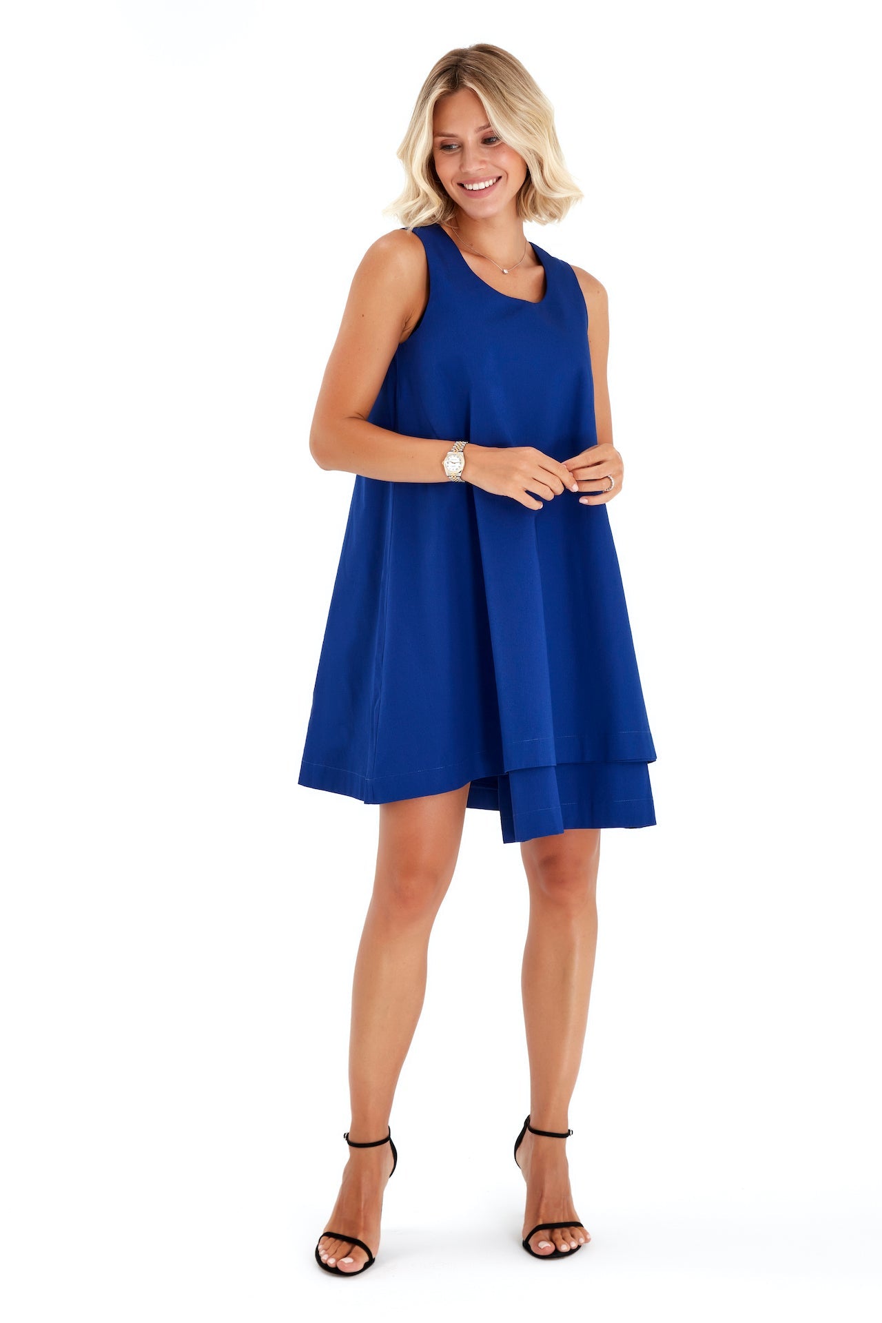 Amaze Sleeveless Cotton Maternity/Nursing Swing Dress