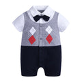 Gentleman Baby Bodysuit Summer Romper for Infants - # BAAA21110056