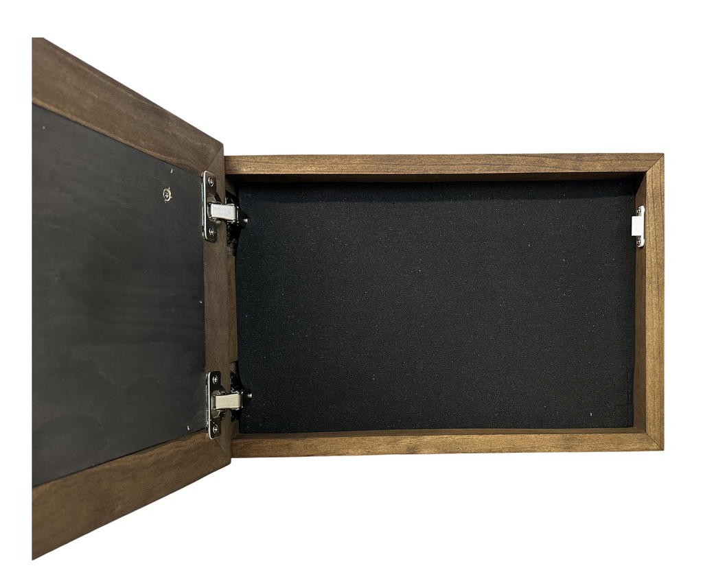 Buck and Doe in The Woods Gun Concealment Furniture - Handcrafted Hidden Gun Storage Wall Decor - Hidden Gun Shelf with Magnetic Lock for Quick Access