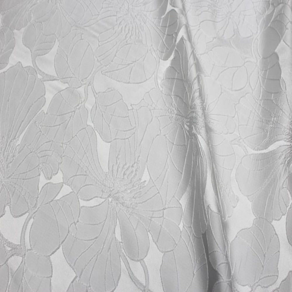 Cambridge Floral Jacquard Tablecloth - Crystal