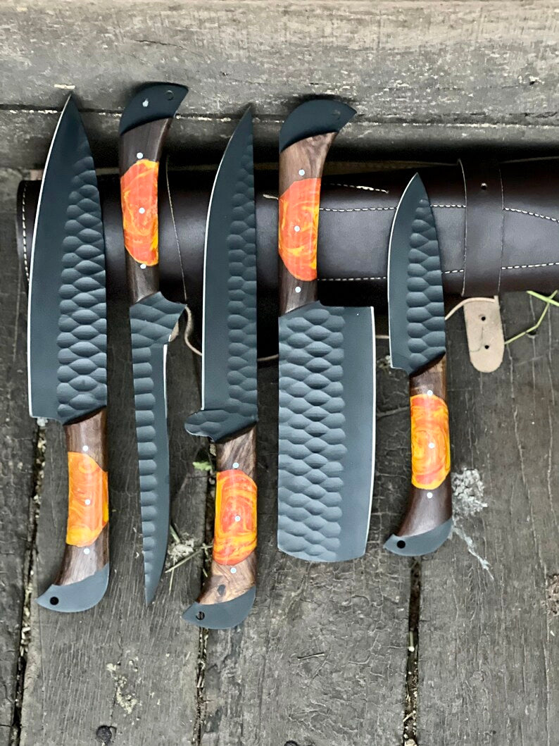 Here’s a fresh, seasonally tuned rewrite with trending keywords, perfect for SEO and gifting themes:  Product Title: Damascus Steel Handmade Chef Knife Set with Sharpener – Perfect Gift for Wife, Husband, or Valentine’s Day