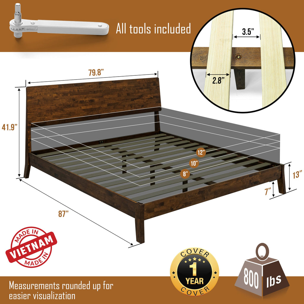 Serenity Solid Wood Bed Frame