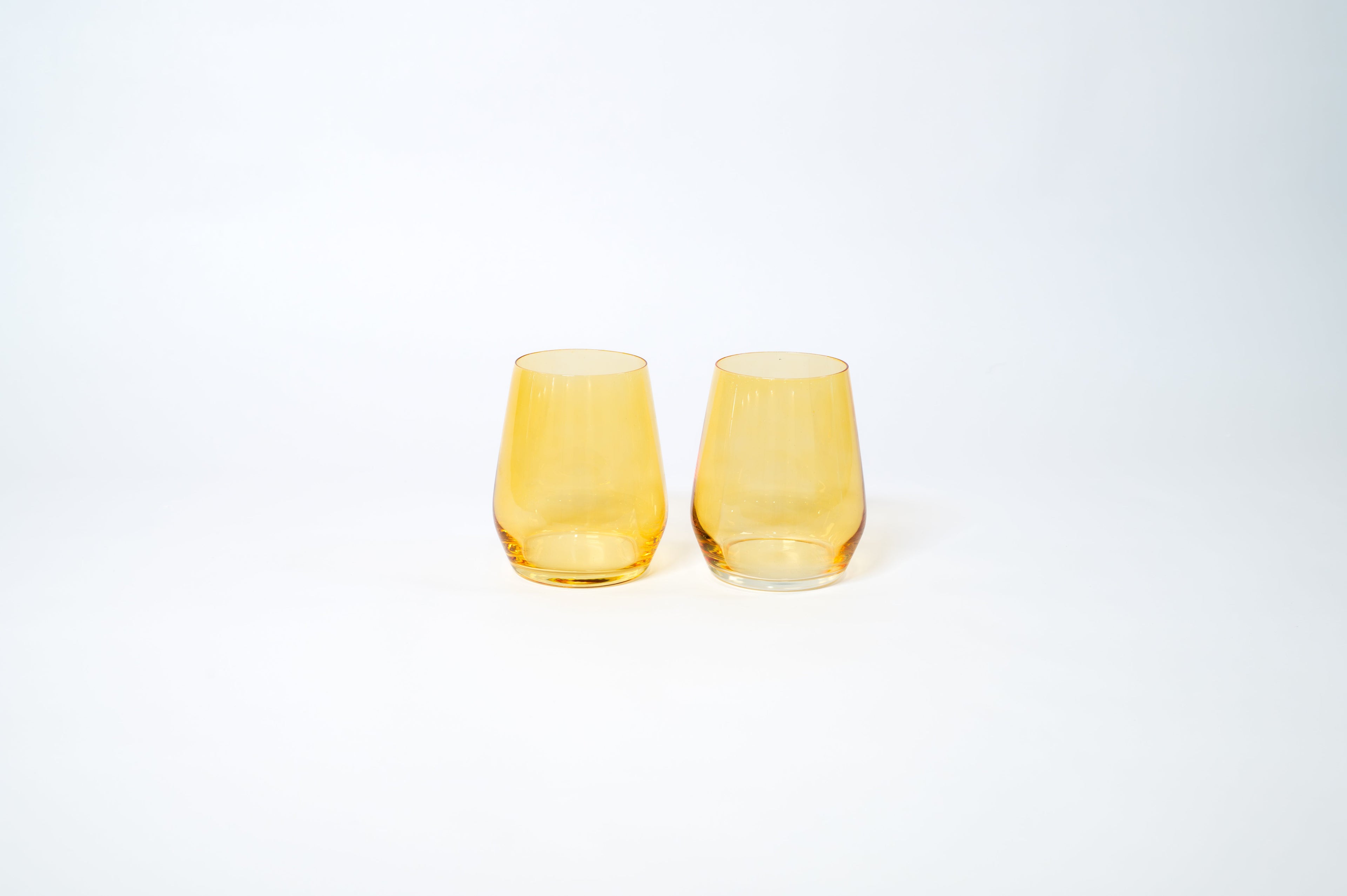 Sunshine Yellow -  Stemless Colored Wine Glass