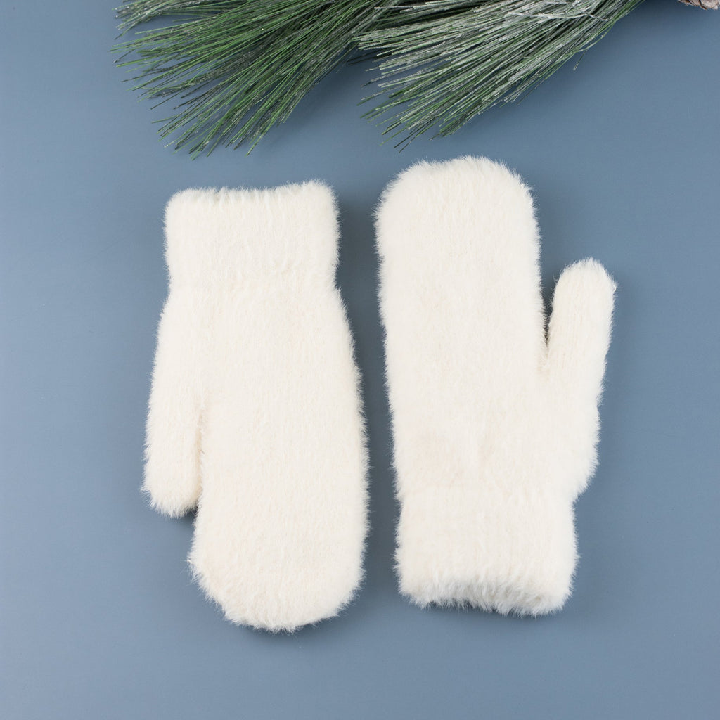 Plush Fur Lined Mittens