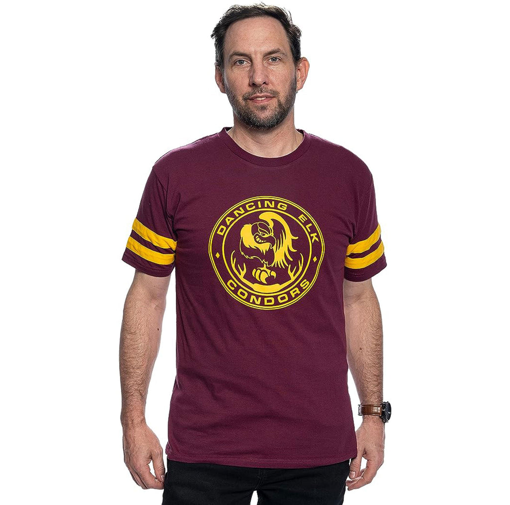 Dancing Elk Condors Halloween Costume T-Shirt Tee with Striped Sleeves Cosplay