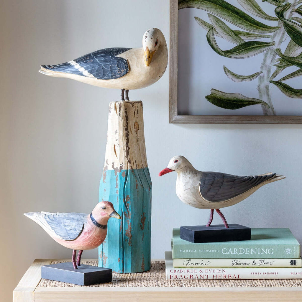 Vintage Nautical Seagull Figurine on Buoy
