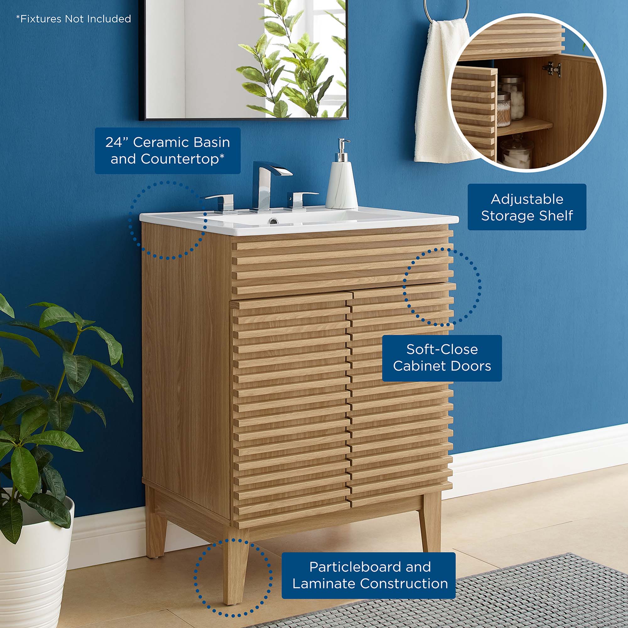 Render 24" Bathroom Vanity by Modway