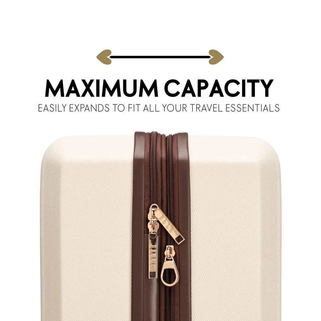 Luxe Journey 3 Piece Expandable Retro Luggage Set