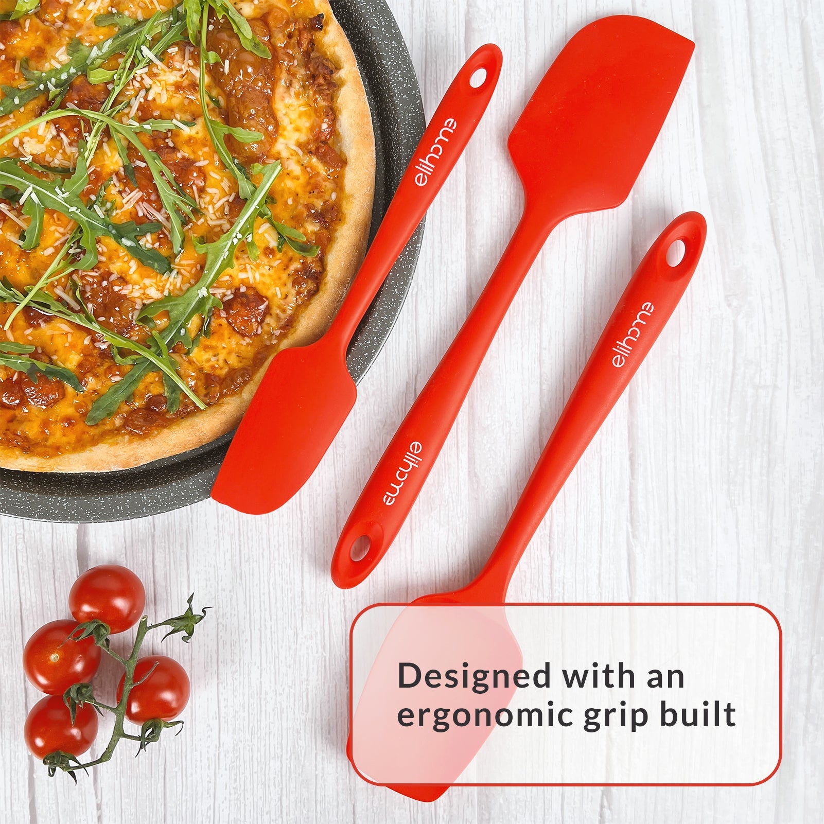 8 Piece Silicone Spatula Set - Teal Grey