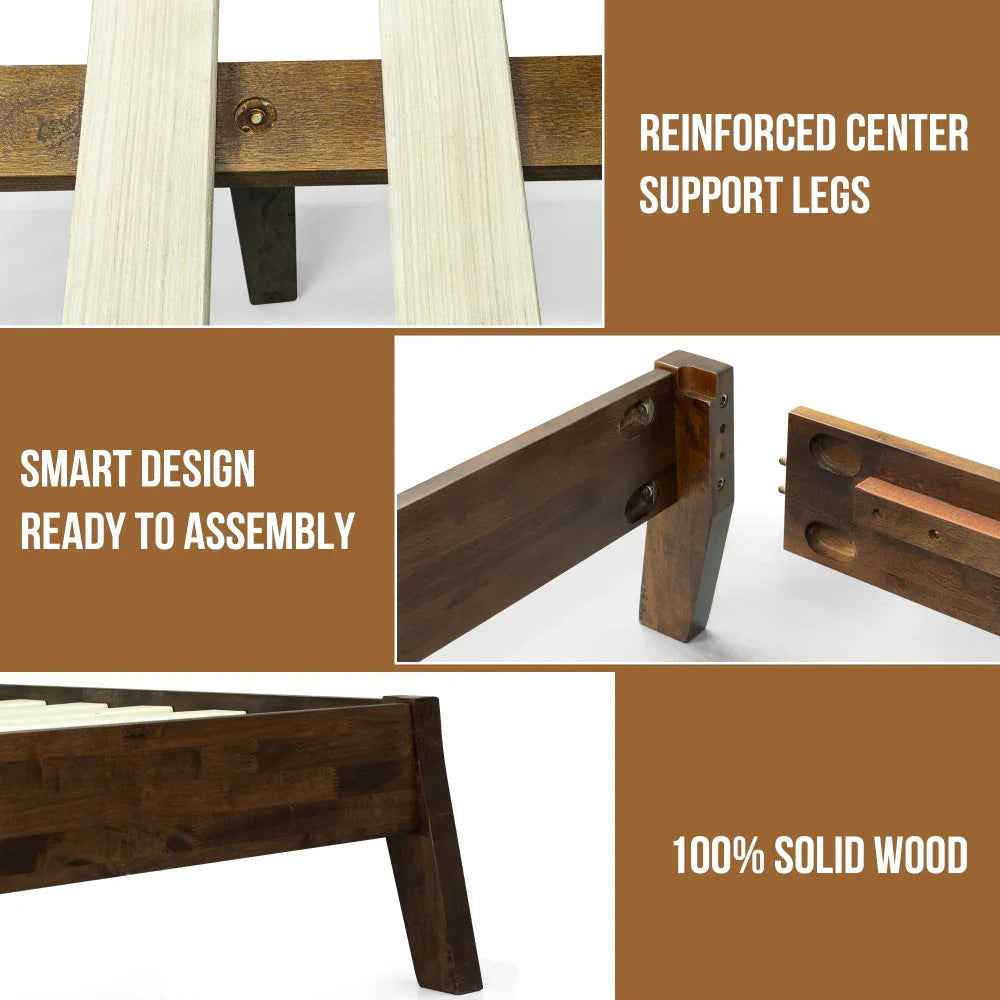 Serenity Solid Wood Bed Frame