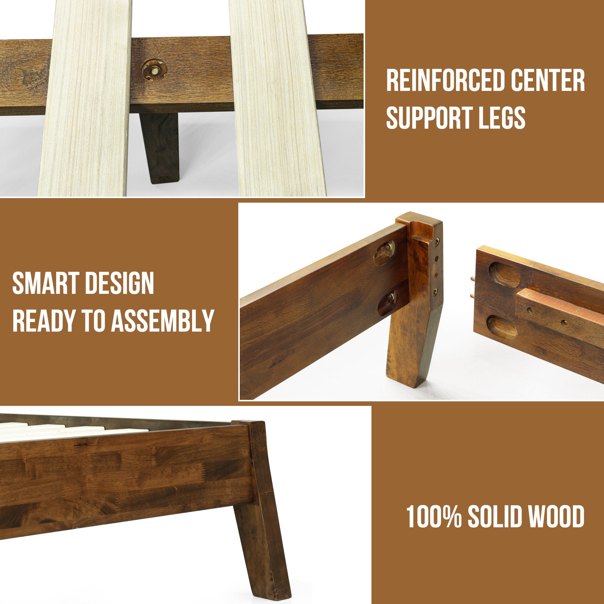 Serenity Solid Wood Bed Frame