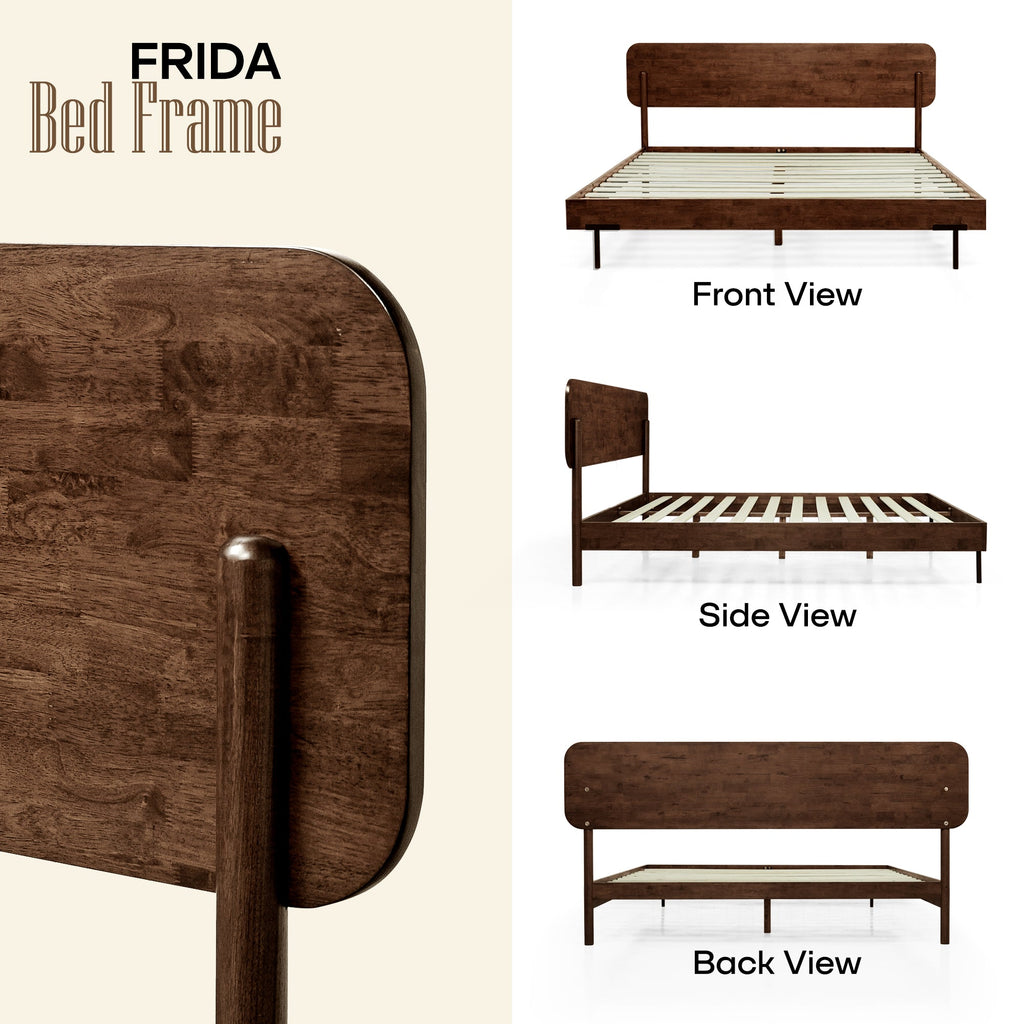 Frida Solid Wood Bed Frame