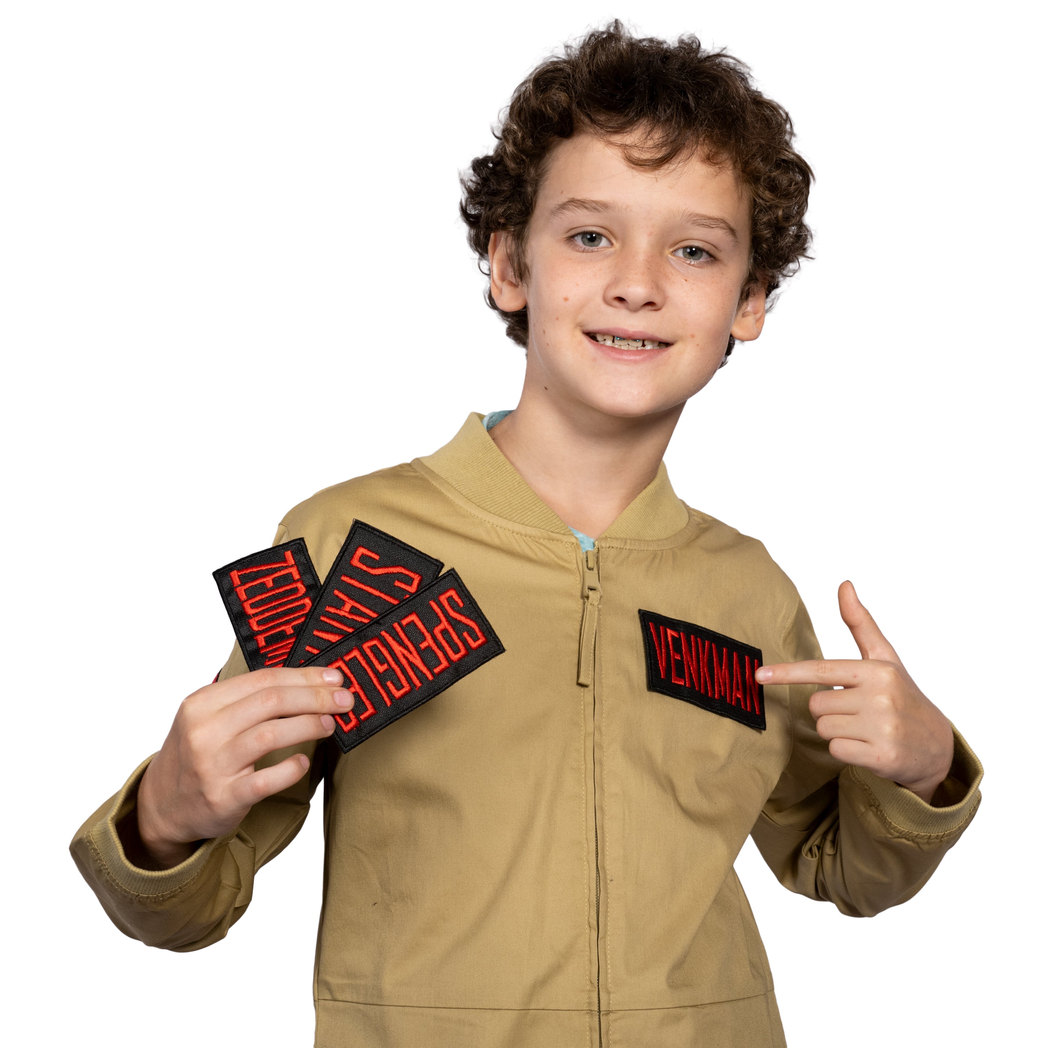 Kids Youth Ghostbusters Changeable Name Patches Halloween Cosplay Costume Jumpsuit