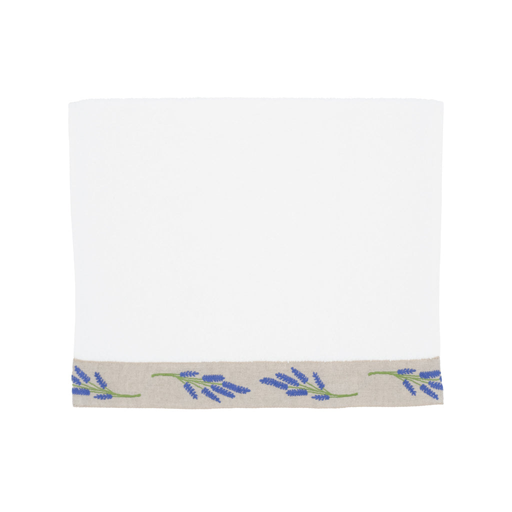 Guest Towels With Blue Lavender Borders Set of 2