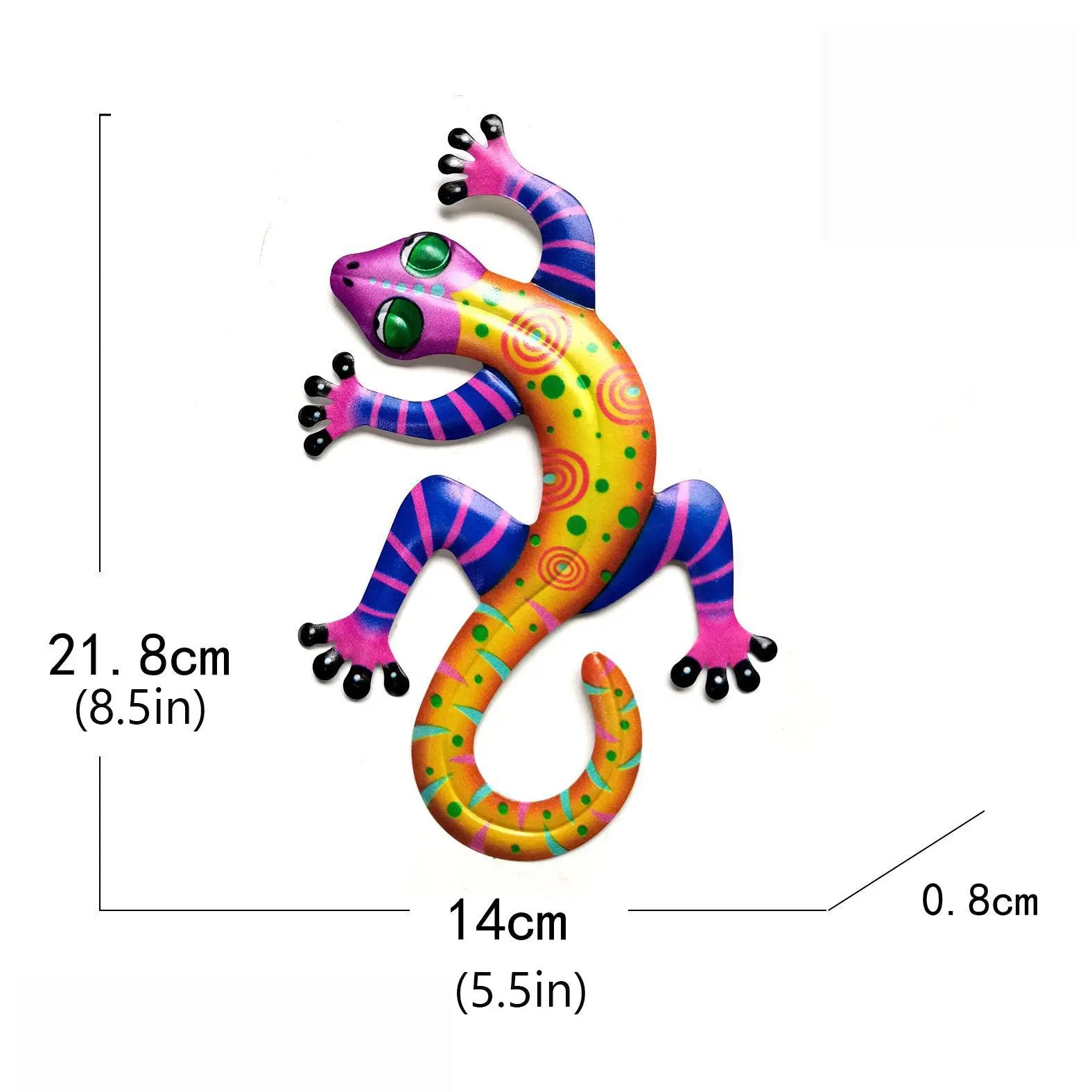 Iron Gecko Wall Art Ornaments Home Wall Decoration Simulation Realistic Metal Hummingbird Lizard Sculptures Garden Statue