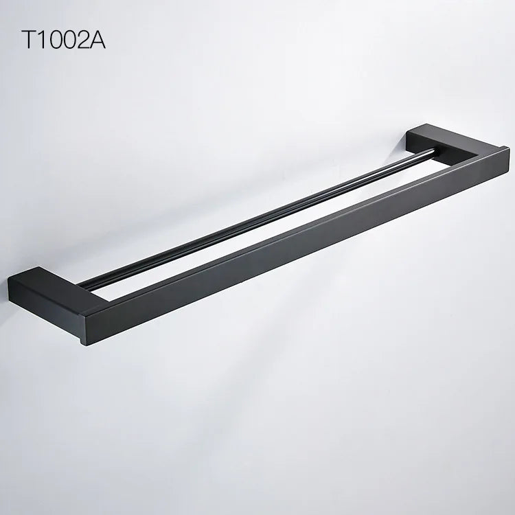 Bathroom Accessories Set Matt Black Finish Wall Toilet Paper Holder Towel Bar Shelf Brush Holders Bath Hardware Set 10 Choice
