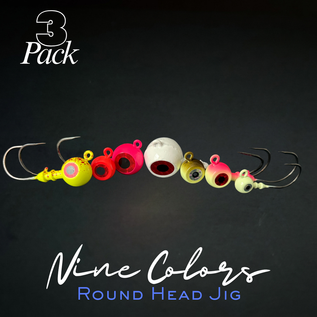 Magictail Round Head Big Eye Jigs 3pks