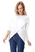 Let Loose Crossover Long Sleeve Maternity/Nursing Knit Top