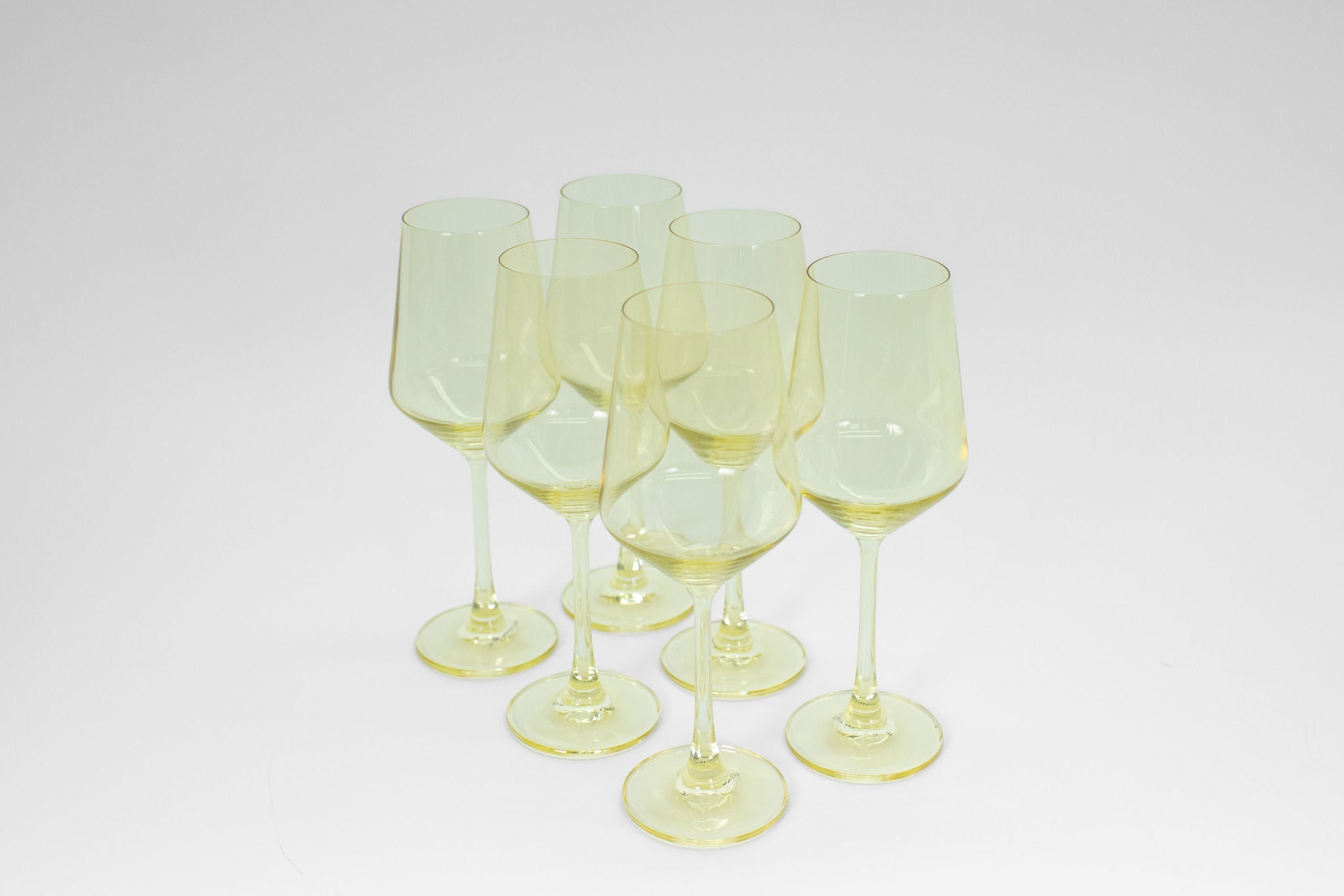 Lemon Drop - Colored Wine Glass