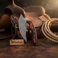 Ranchland Ulu Cutter Knife 5" Multi Color Pakka Wood Handle Kitchen Chopper Pizza Cutter