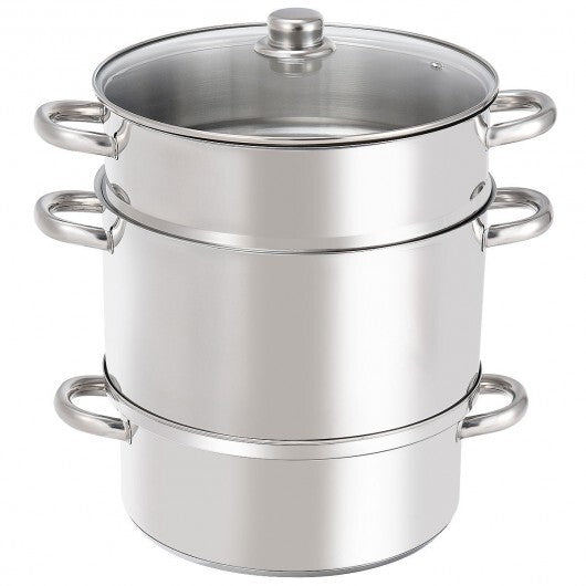 11-Quart Stainless Steel Pan Fruit Juicer Steamer