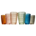Tonal Hobnail Highball Glassware, Set of 6
