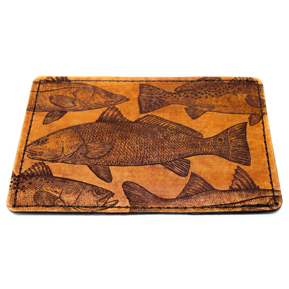 Handcrafted Leather Original Mens Wallet -  FL Inshore Slam