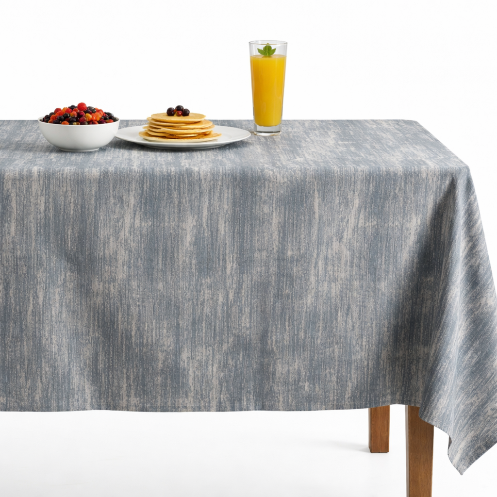 Misty Jacquard Tablecloth - Blue