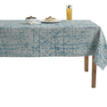 Mumbai Sparkling Jacquard Tablecloth - Blue