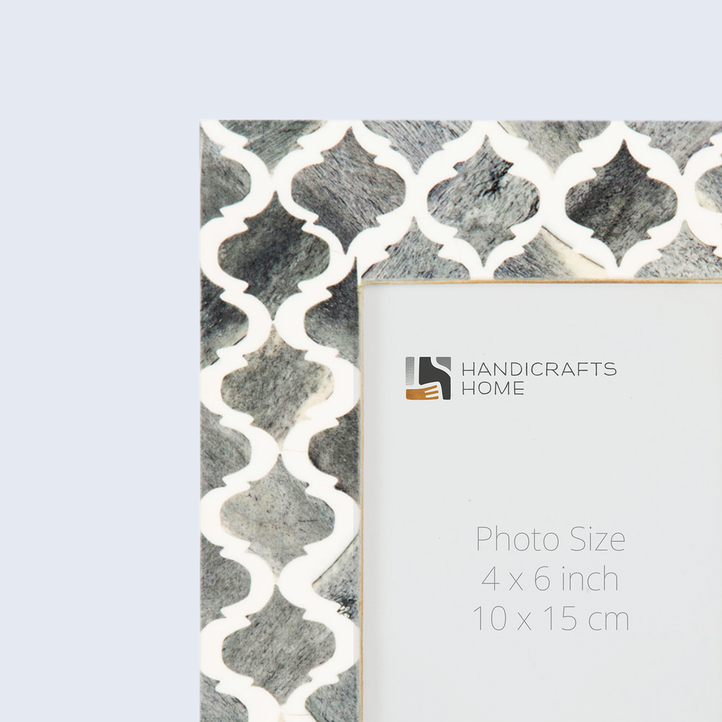 Picture Frame Moroccan Pattern Collection Bone & Resin Inlay 6 color Option– 4x6 & 5x7"
