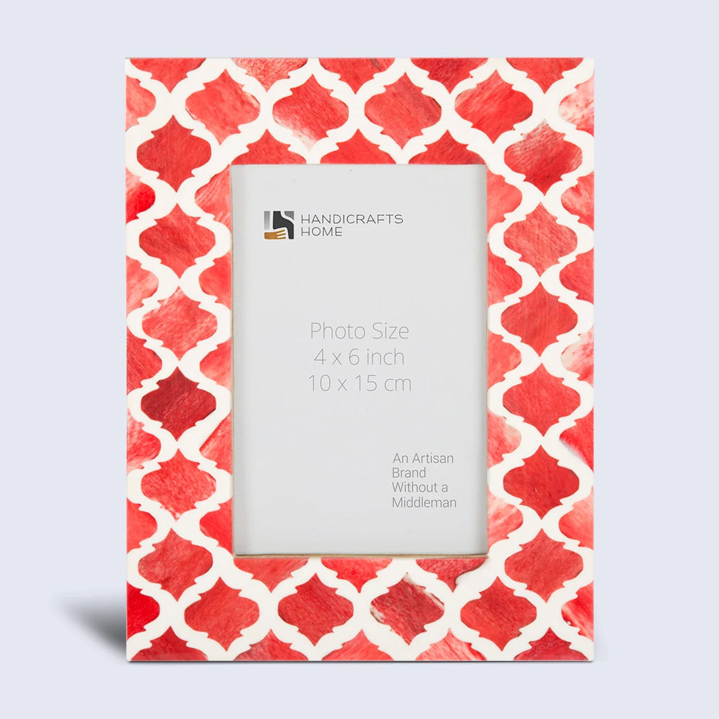 Picture Frame Moroccan Pattern Collection Bone & Resin Inlay 6 color Option– 4x6 & 5x7"