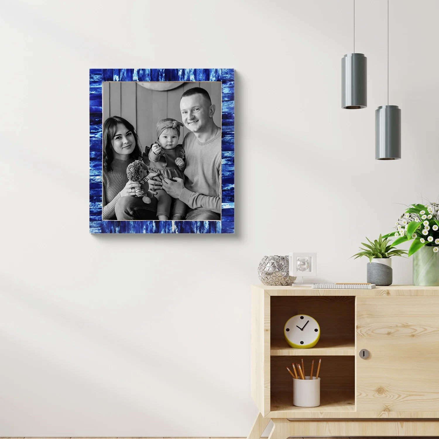 Poster Frames Classic Collection Bone Inlay, Blue, 6 Sizes