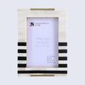 Picture Frames West Coast Naples Collection Bone Resin Inlay Brass Black White 4x6 5x7
