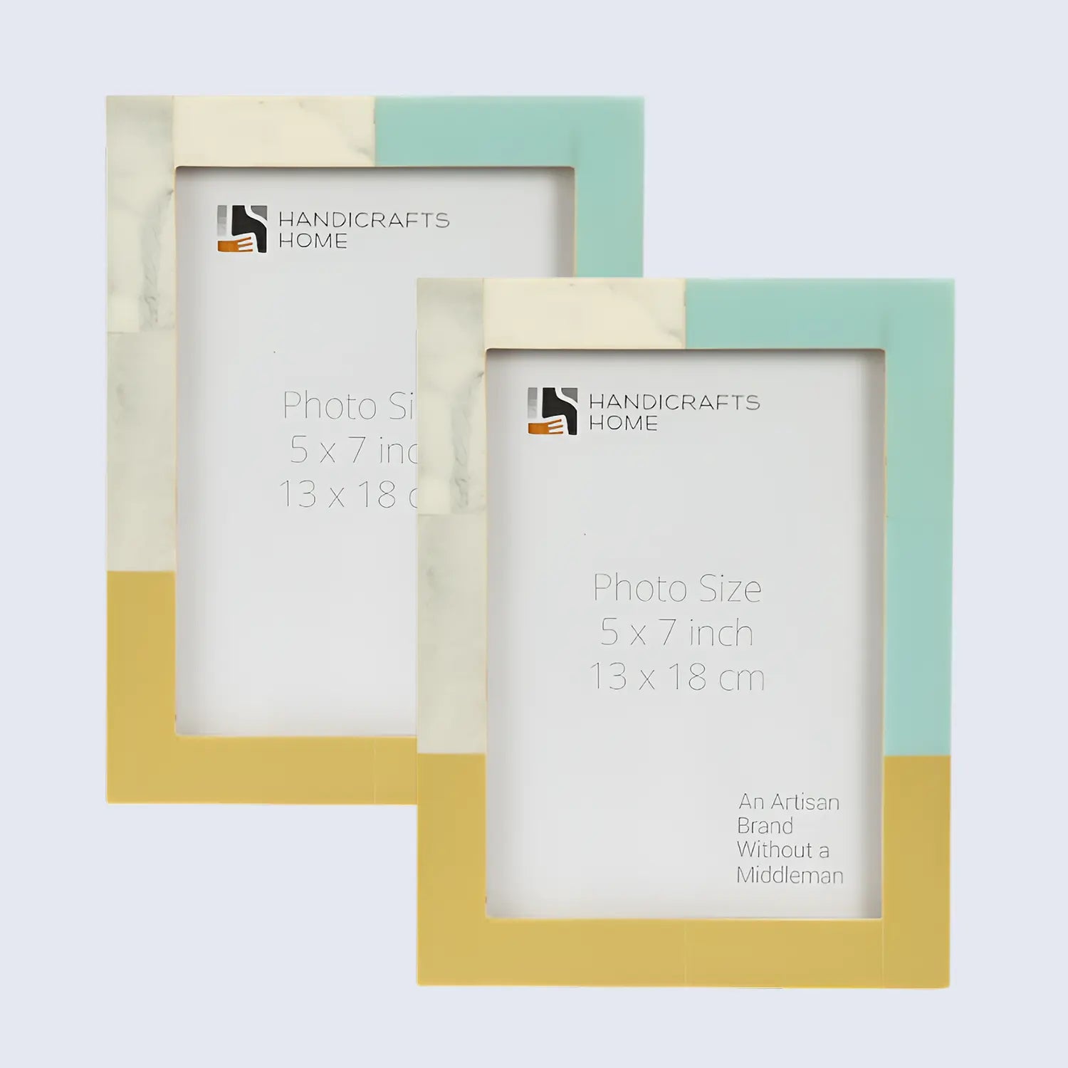 Picture Frame Mondrian Driftwood Collection Wood & Resin Inlay Multicolor– 3 Sizes (Pack of 2)