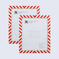Candy Cane Strawberry Resin Inlay Picture Frame, Red - White, 3 Sizes (Set of 2)