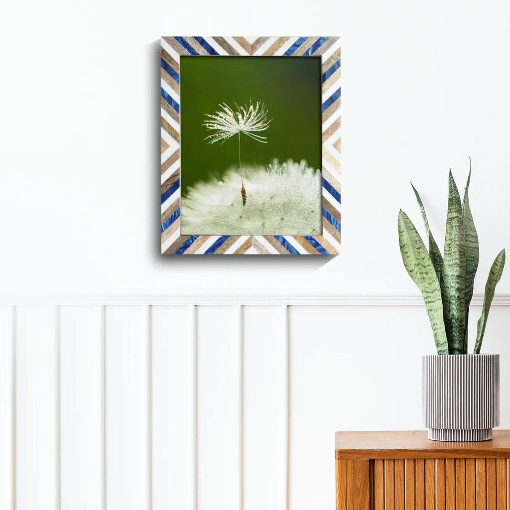 Picture Frame Hypno Dream Collection Wood Resin Inlay Multi Color -4x6 5x7 8x10"