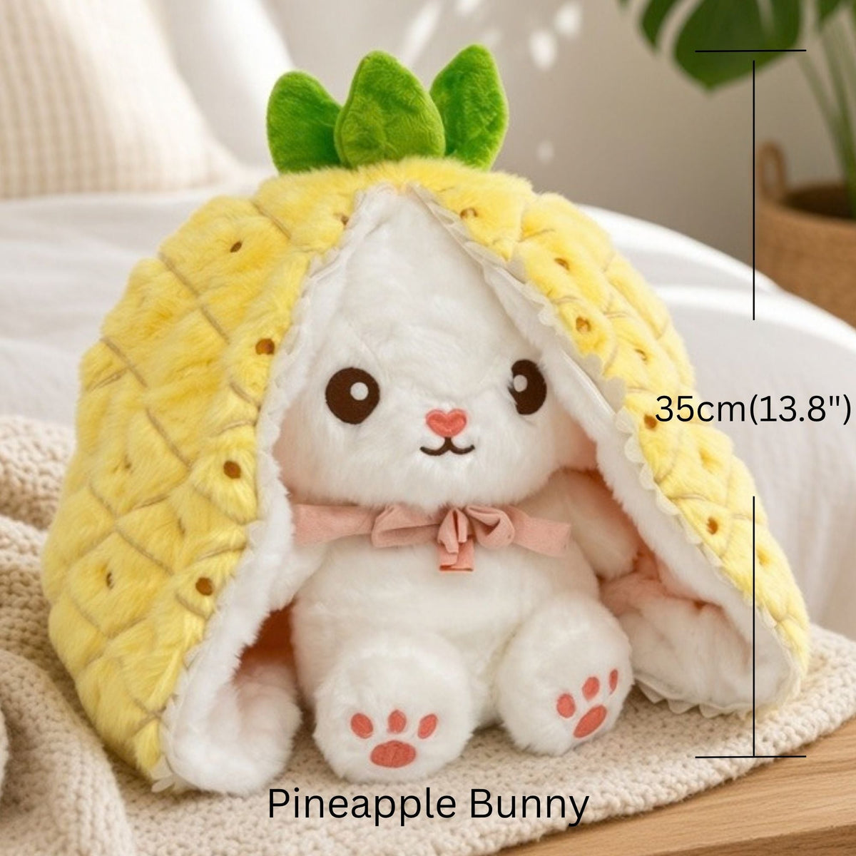 Bunny Plush with Strawberry or Carrot Design – Sweet Toy for Kids