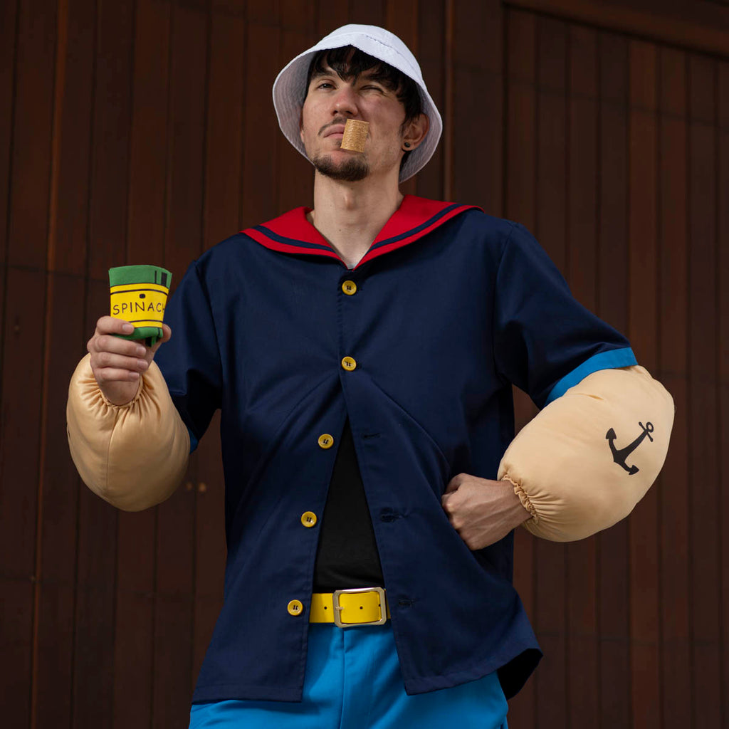 Sailor Man Muscle Spinach Arms with Anchor Tattoos Halloween Costume Accessory