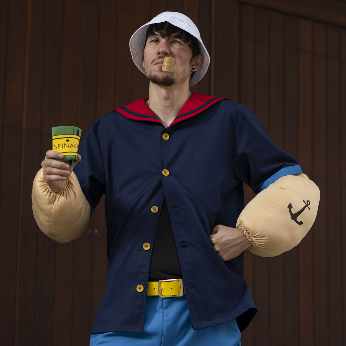 Sailor Man Muscle Spinach Arms with Anchor Tattoos Halloween Costume Accessory