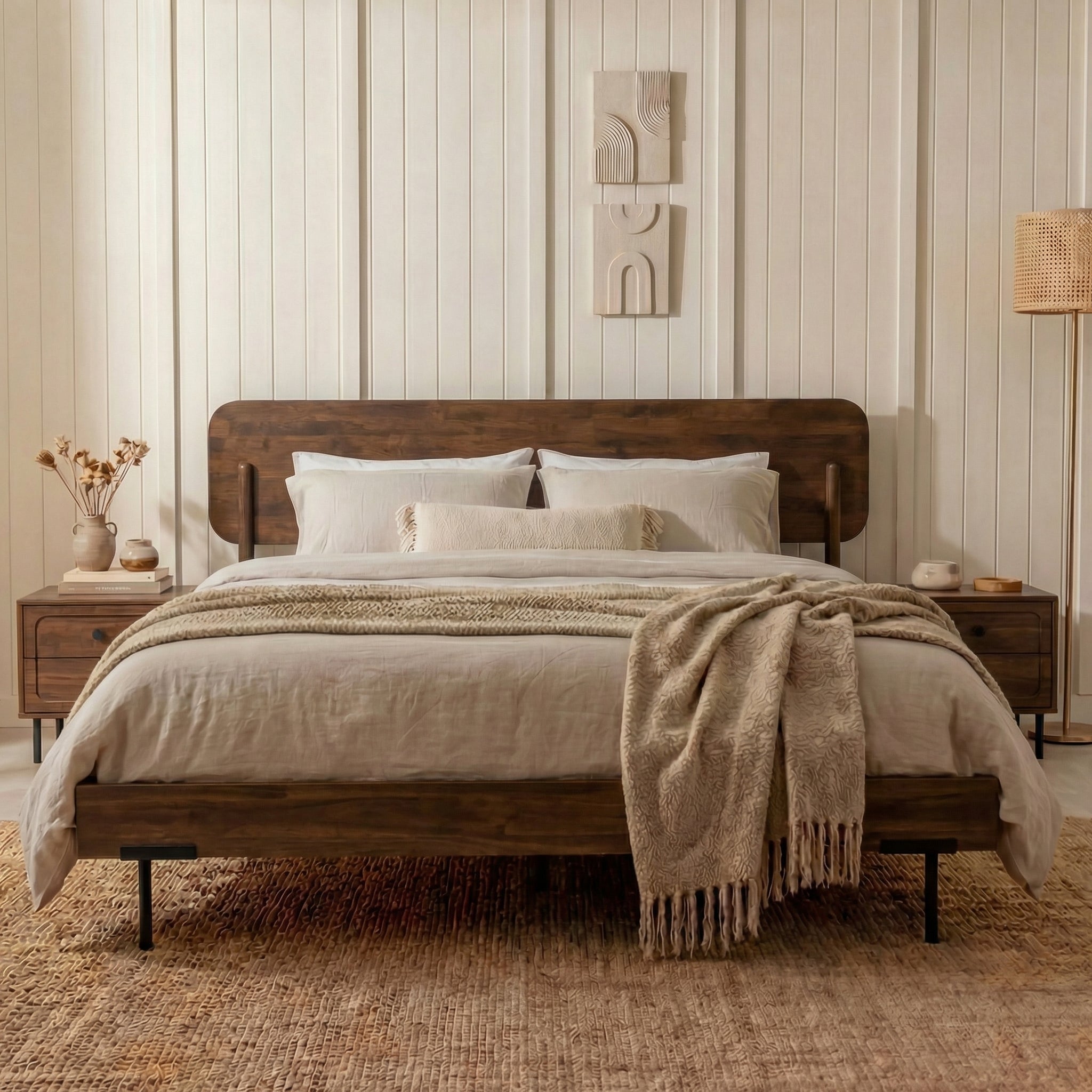 Frida Solid Wood Bed Frame